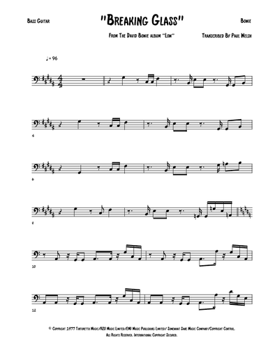 Breaking Glass (arr. Accubass)