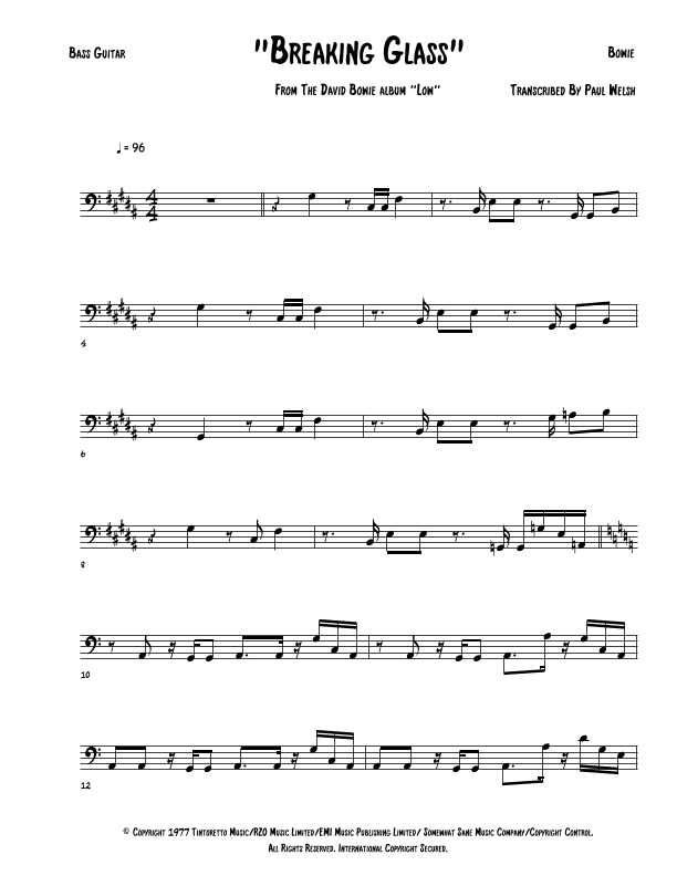 Breaking Glass (arr. Accubass)