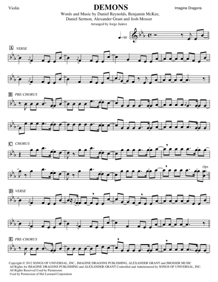Demons (arr. Jorge Juárez)