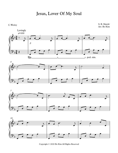Jesus, Lover Of My Soul (arr. Bo Kim)