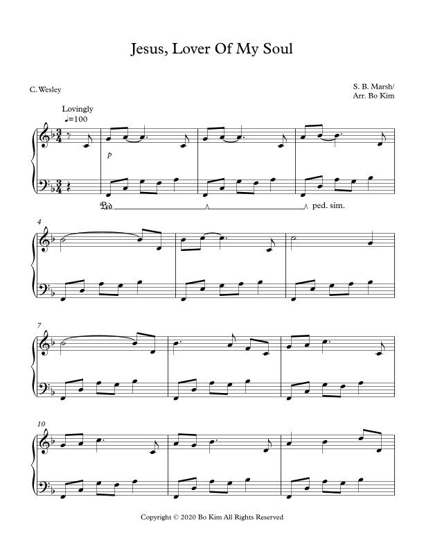 Jesus, Lover Of My Soul (arr. Bo Kim)
