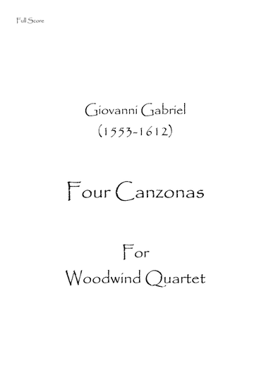 Four Canzonas (arr. Spence Bundy)