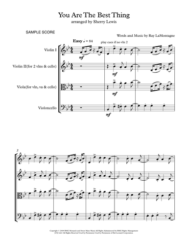 You Are The Best Thing (arr. Sherry Lewis Publishing)