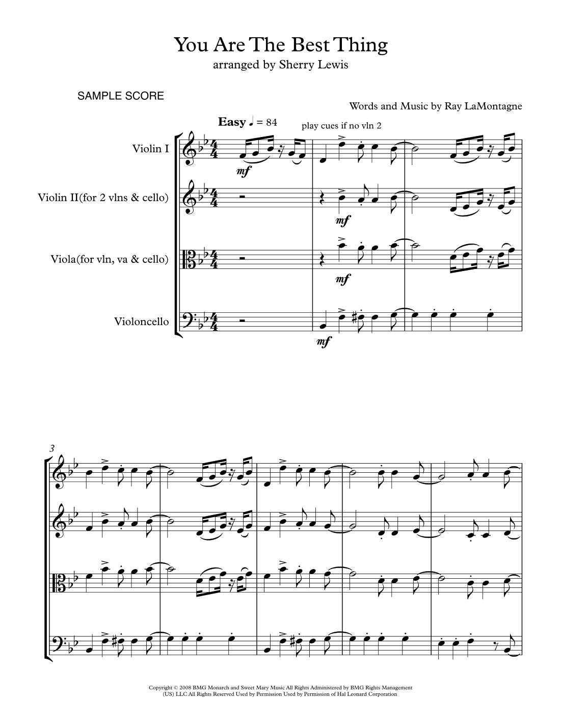 You Are The Best Thing (arr. Sherry Lewis Publishing)