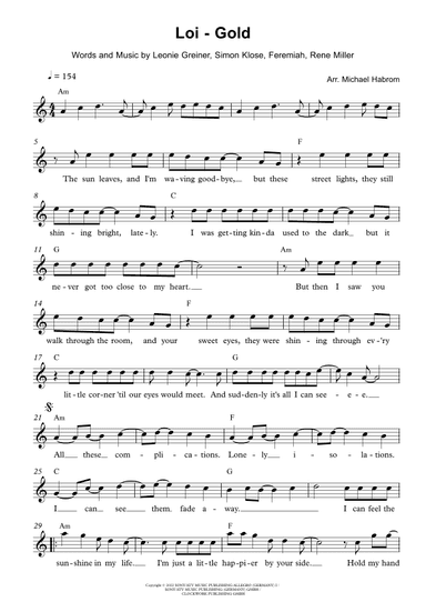 Weight In Gold (arr. Michael Habrom)