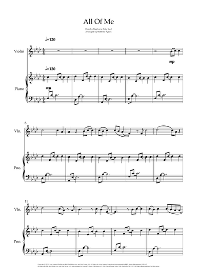 All Of Me (arr. Matthew pyeon)