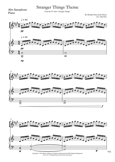 Stranger Things Main Title Theme (arr. João Reis)