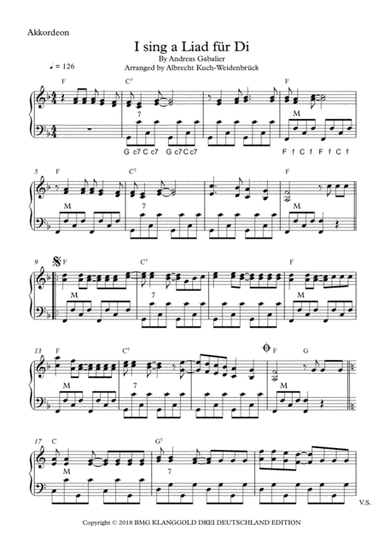 I Sing A Liad Fuer Di (arr. Albrecht Kuch-Weidenbrück)