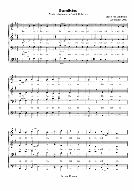 Benedictus Saint Hubert Mass