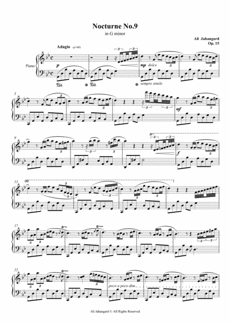 Nocturne No9 - in G minor, Op15