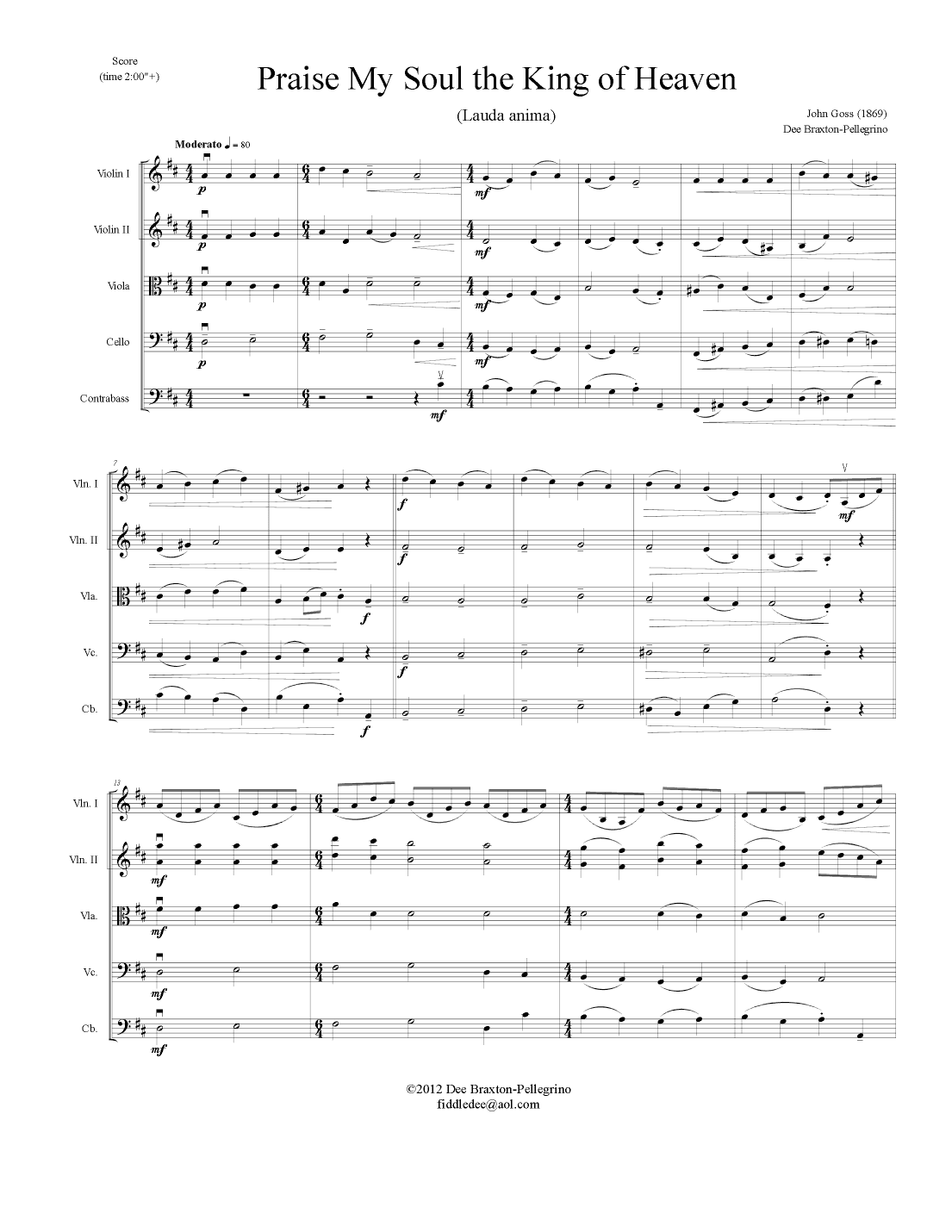 Praise My Soul the King of Heaven (Lauda anima) (arr. DEE BRAXTON PELLEGRINO)