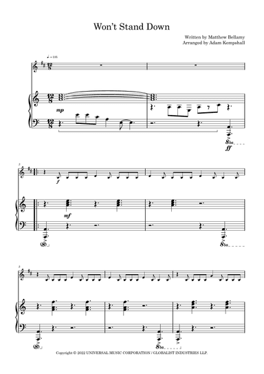 Won't Stand Down (arr. Adam Kempshall)