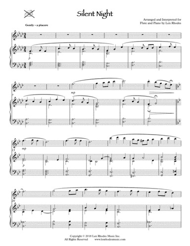 Silent Night - a contemporary arrangement for Flute and Piano (arr. Len Rhodes)