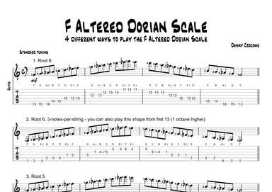 F Altered Dorian Scale (4 Ways to Play)