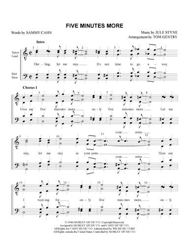 Five Minutes More (arr. Tom Gentry)