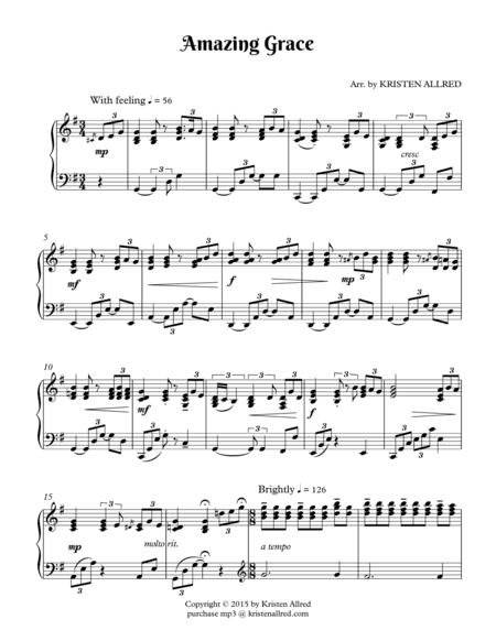 Amazing Grace (arr. Kristen Allred)