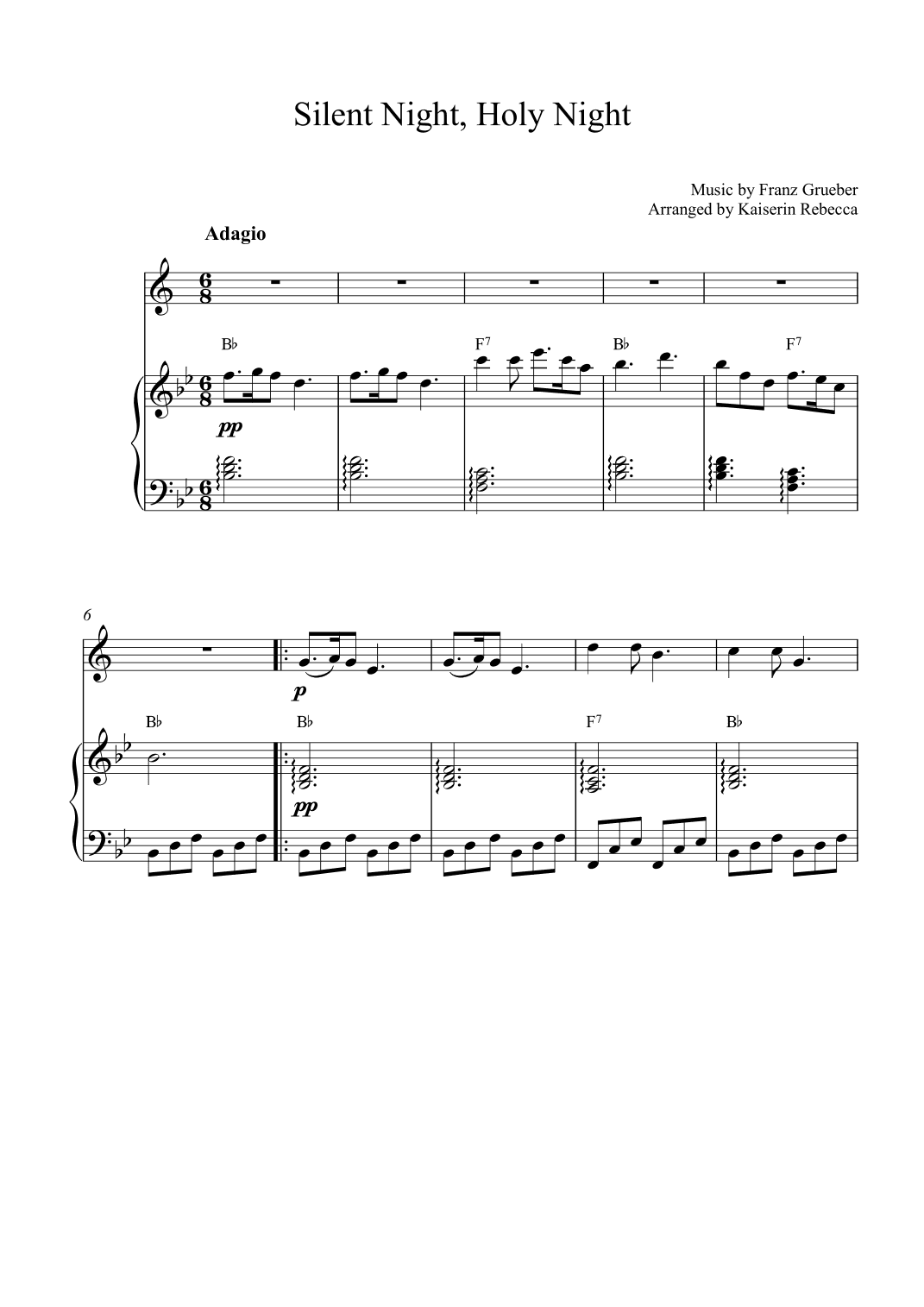 Silent Night, Holy Night (arr. Kaiserin Rebecca)