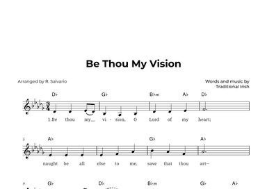 Be Thou My Vision (Key of D-Flat Major) (arr. R. Salvario)