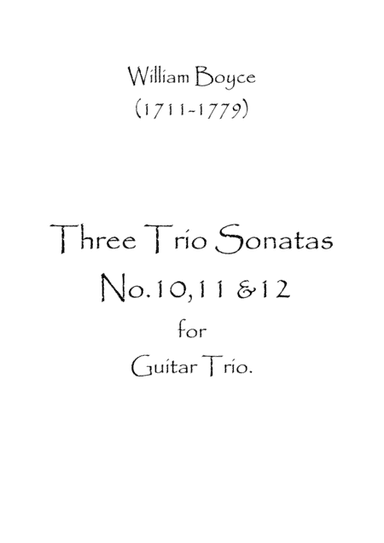 Three Trio Sonatas No.10,11 & 12 (arr. Spence Bundy)