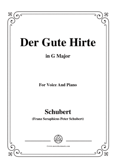 Schubert-Der Gute Hirte,in G Major,for Voice&Piano (arr. MSM)