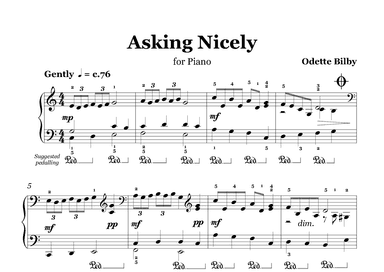 Asking Nicely (Piano Solo Grade 3-4)