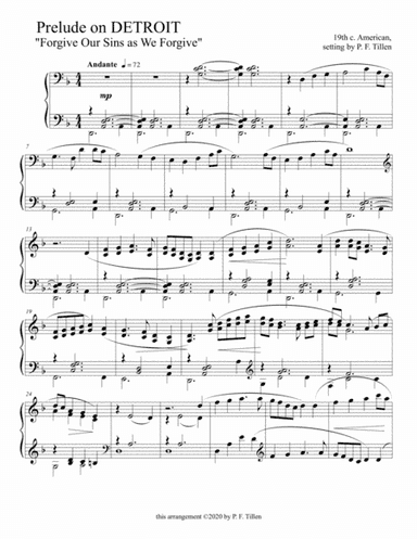 Forgive Our Sins as We Forgive (arr. P. F. Tillen)