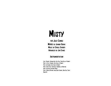 Misty (arr. Jim Evans)
