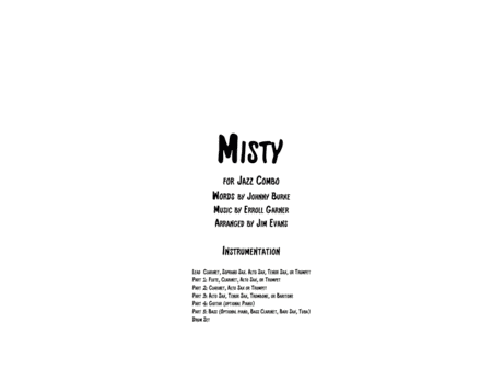 Misty (arr. Jim Evans)
