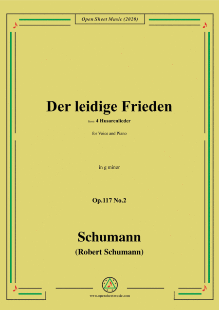 Schumann-Der leidige Frieden,Op.117 No.2,in g minor,for Voice&Pno (arr. MSM)