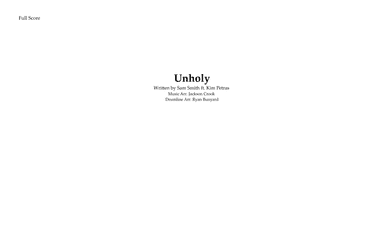 Unholy (arr. Jackson Crook)