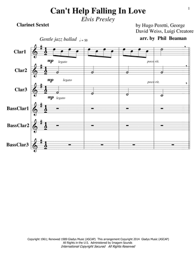 Can't Help Falling In Love (arr. Phil Beaman)