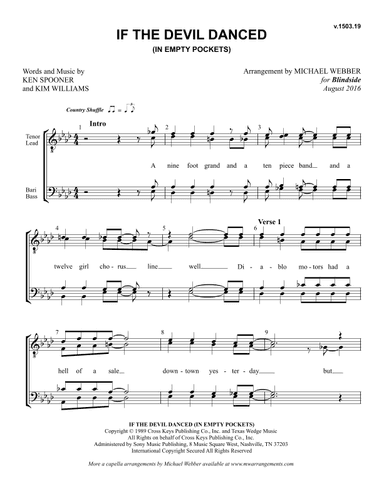 If The Devil Danced (in Empty Pockets) (arr. Michael Webber)
