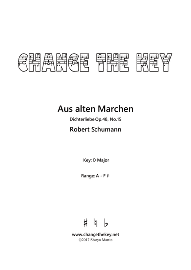 Aus alten Marchen - D Major (arr. Change the Key)