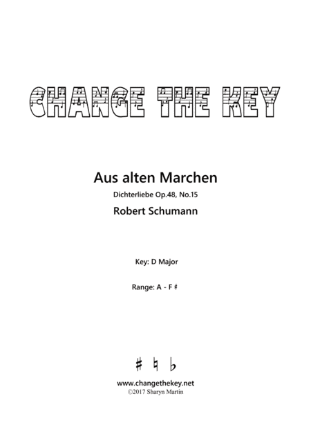 Aus alten Marchen - D Major (arr. Change the Key)