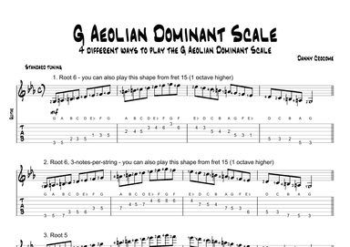 G Aeolian Dominant Scale (4 Ways to Play)