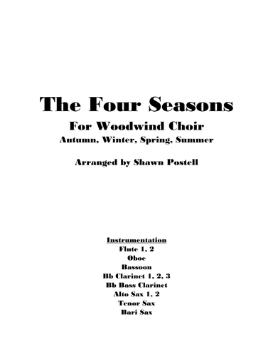 The Four Seasons (arr. Shawn Postell)