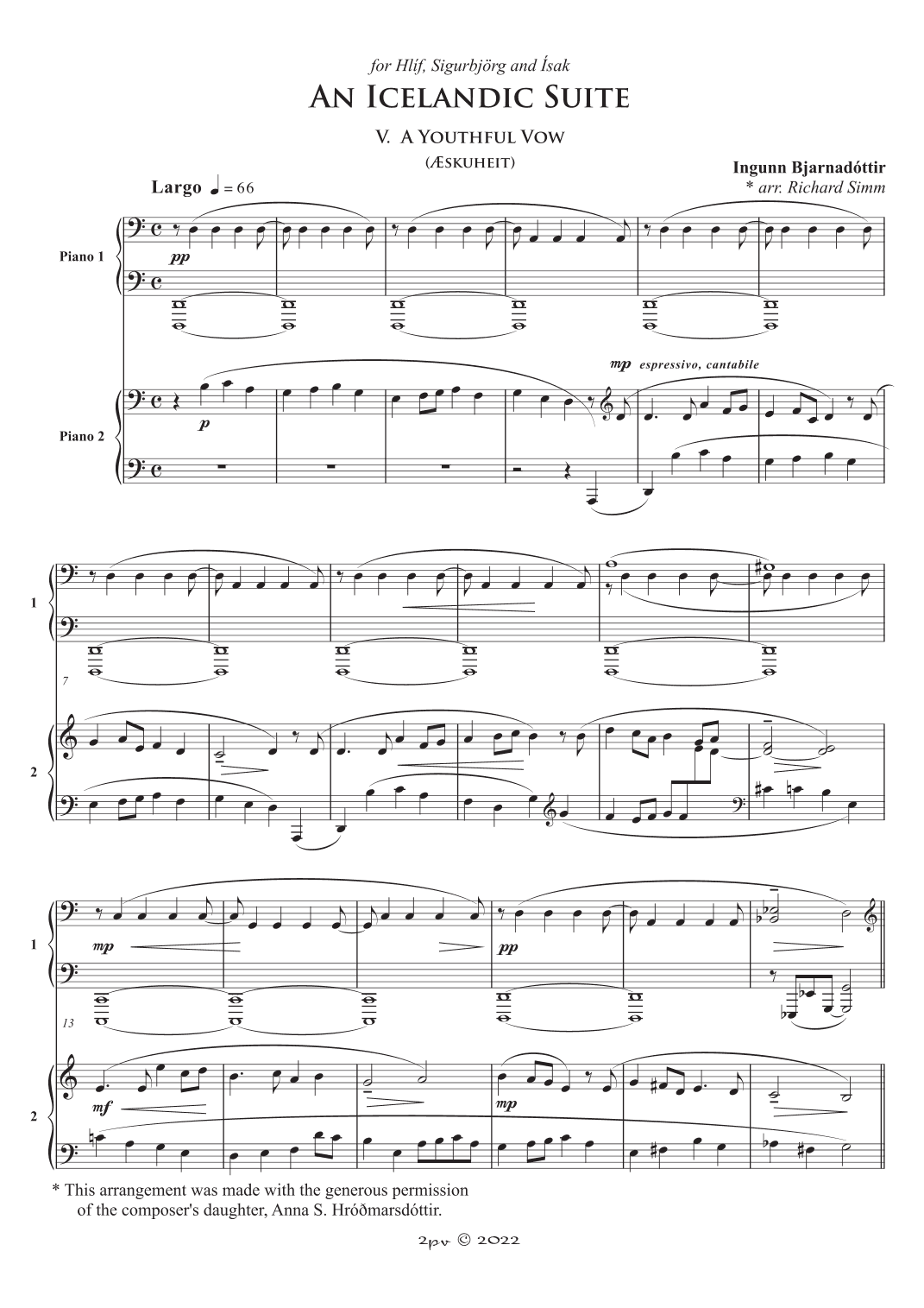 "A Youthful Vow" from An Icelandic Suite (arr. Richard Simm)