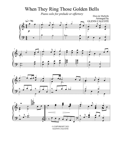 When They Ring Those Golden Bells (arr. Glenn Calcote)