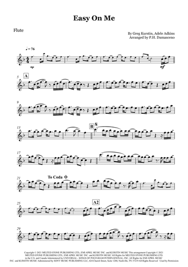 Easy On Me (arr. P.H. Damasceno)