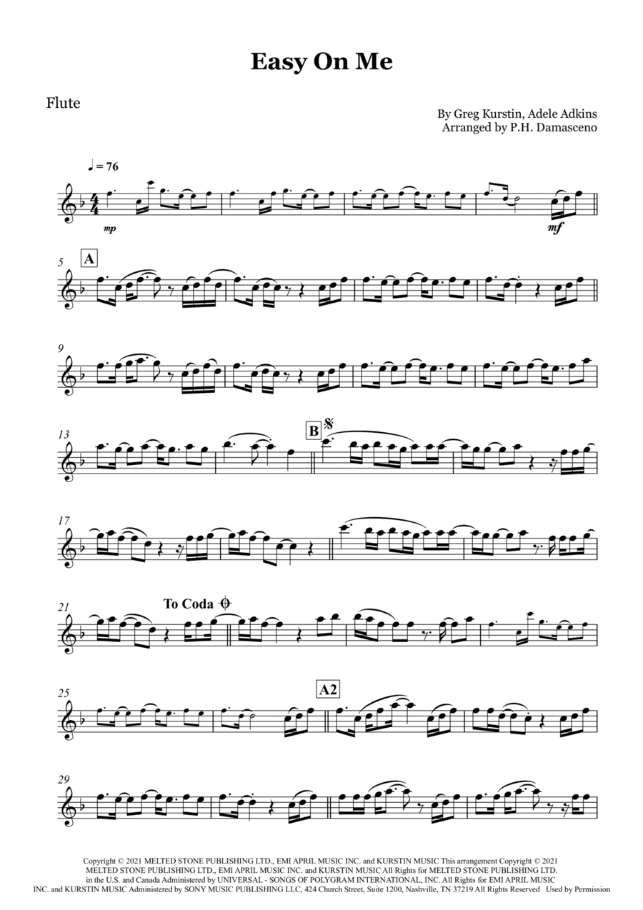 Easy On Me (arr. P.H. Damasceno)