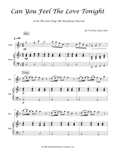 Can You Feel The Love Tonight (arr. Luís Gustavo Rossato)
