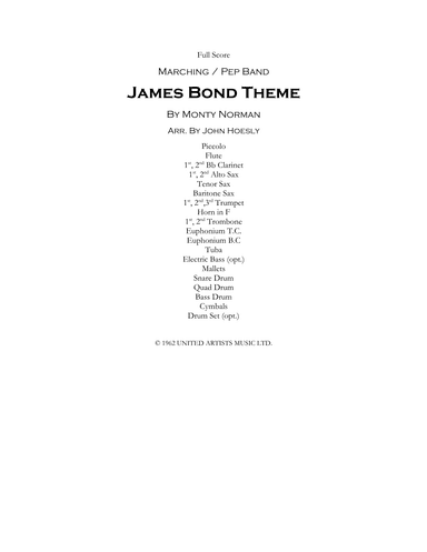 James Bond Theme (arr. John Hoesly)