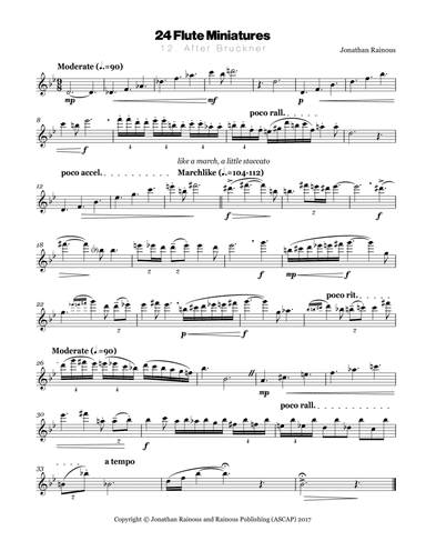24 Flute Miniatures: No. 12, After Bruckner