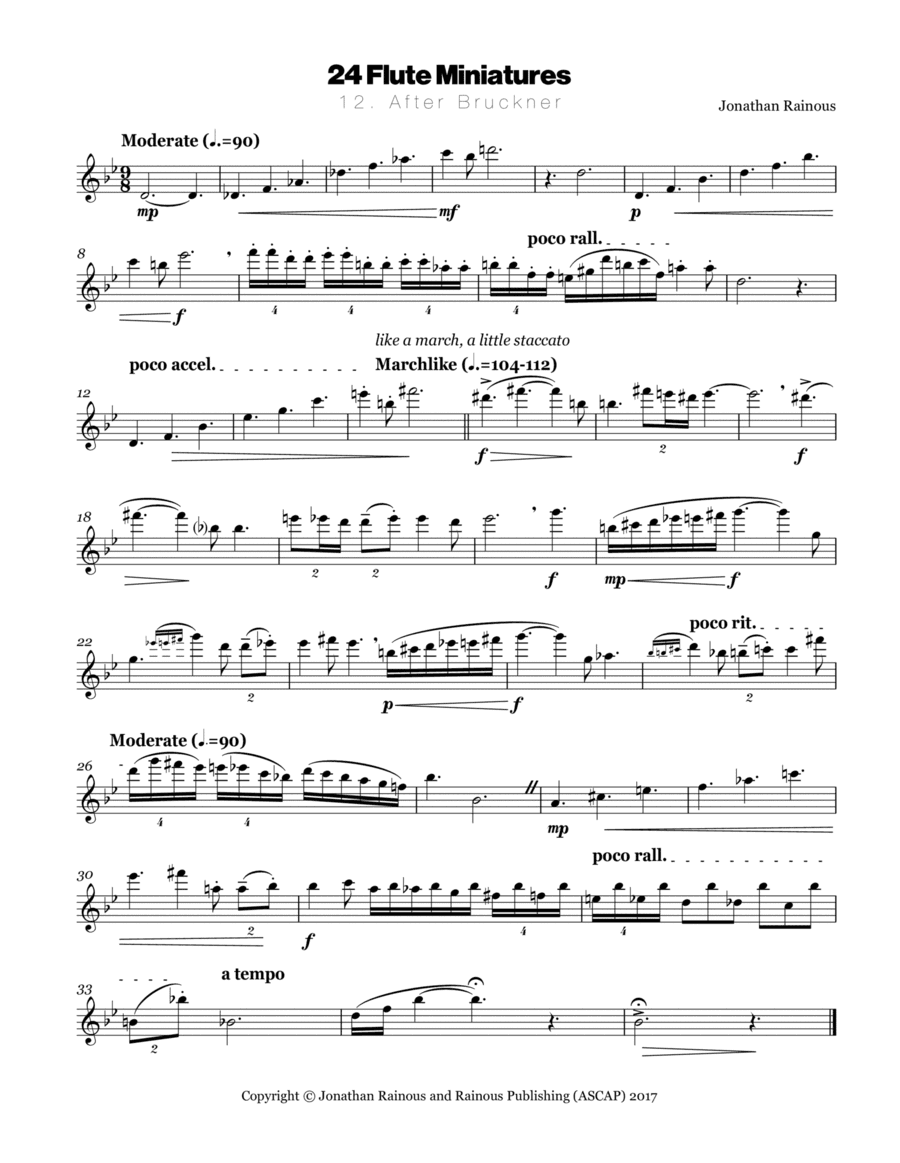 24 Flute Miniatures: No. 12, After Bruckner