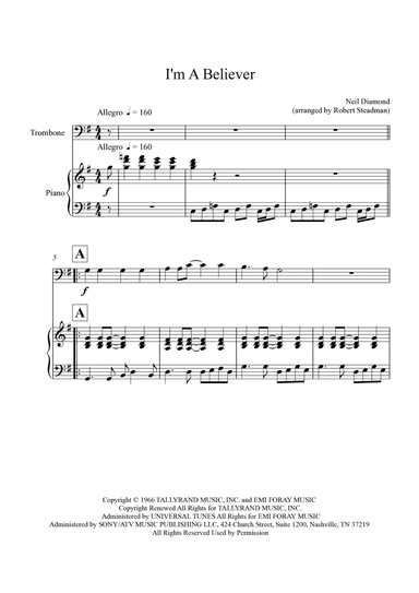 I'm A Believer (arr. Robert Steadman)