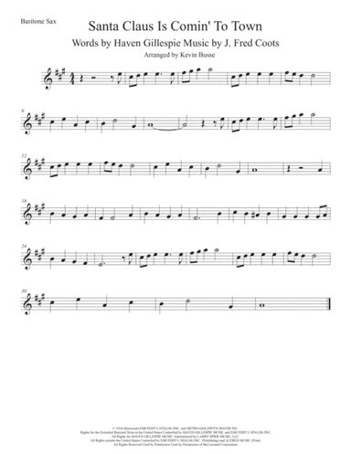 Santa Claus Is Comin' To Town (arr. Kevin Busse)
