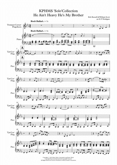 He Ain't Heavy, He's My Brother (arr. Kevin P Holdgate)
