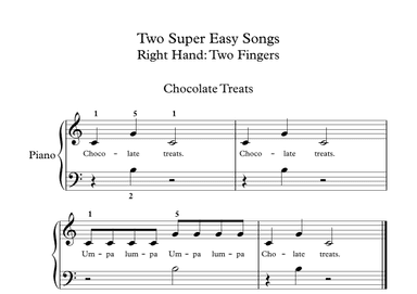 Two Super Easy Songs: Chocolate Treats and Half Past Three (arr. Suzan Beyazit)