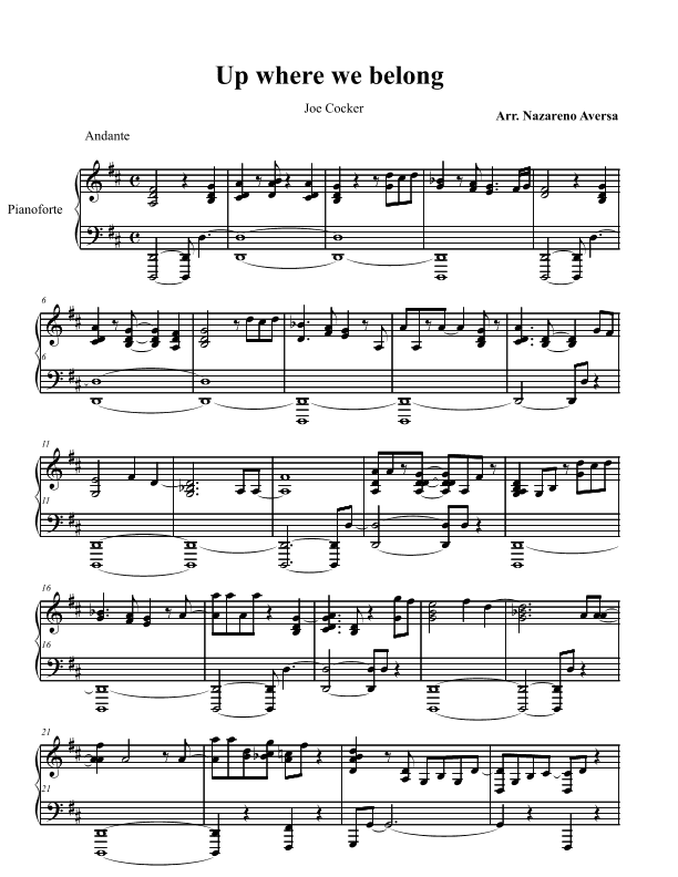 Up Where We Belong (arr. Nazareno Aversa)