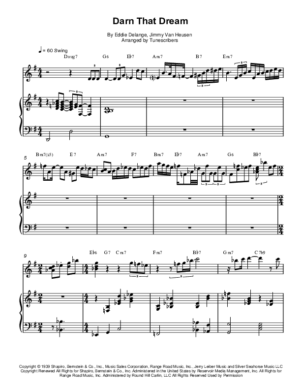 Darn That Dream (arr. Tunescribers)